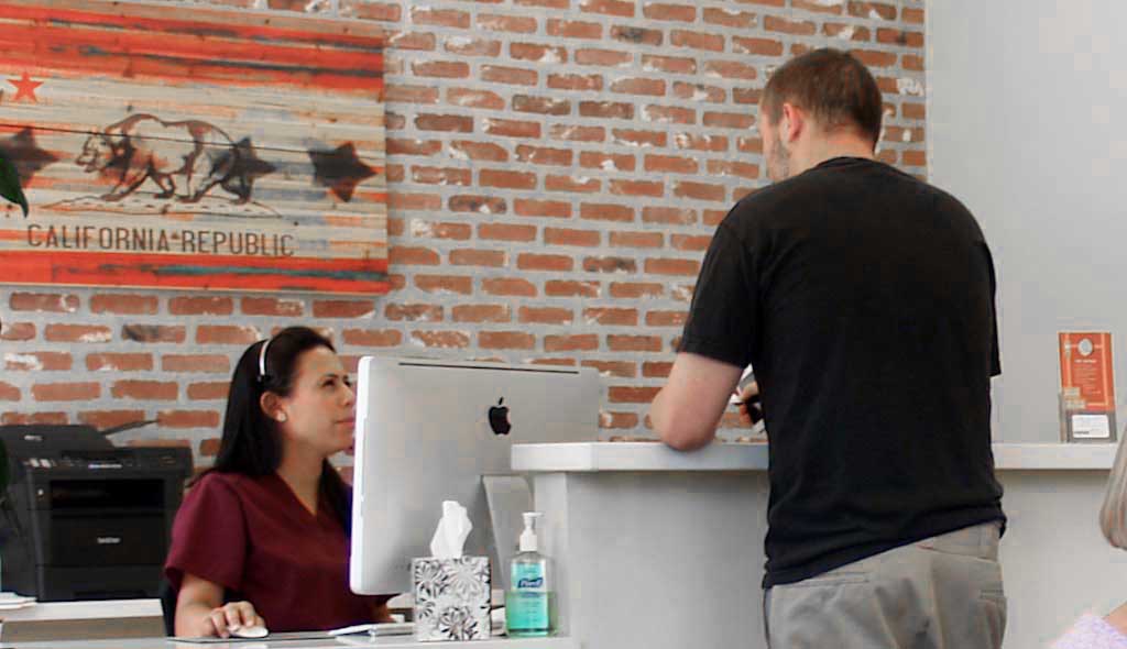 Our Patients Our new patient signing in for medical treatment.